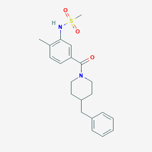 molecular formula C21H26N2O3S B4824931 N-{5-[(4-benzyl-1-piperidinyl)carbonyl]-2-methylphenyl}methanesulfonamide 