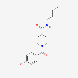 molecular formula C18H26N2O3 B4825054 N-butyl-1-(4-methoxybenzoyl)piperidine-4-carboxamide CAS No. 514222-01-6