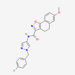molecular formula C23H19FN4O3 B4825067 N-[1-(4-fluorobenzyl)-1H-pyrazol-4-yl]-7-methoxy-4,5-dihydronaphtho[2,1-d]isoxazole-3-carboxamide 