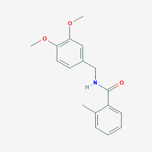 molecular formula C17H19NO3 B4825086 N-(3,4-dimethoxybenzyl)-2-methylbenzamide 