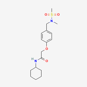 molecular formula C17H26N2O4S B4825118 N-cyclohexyl-2-(4-{[methyl(methylsulfonyl)amino]methyl}phenoxy)acetamide 