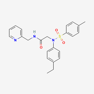 molecular formula C23H25N3O3S B4825227 N~2~-(4-ethylphenyl)-N~2~-[(4-methylphenyl)sulfonyl]-N~1~-(2-pyridinylmethyl)glycinamide 