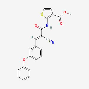 molecular formula C22H16N2O4S B4825304 methyl 2-{[2-cyano-3-(3-phenoxyphenyl)acryloyl]amino}-3-thiophenecarboxylate 