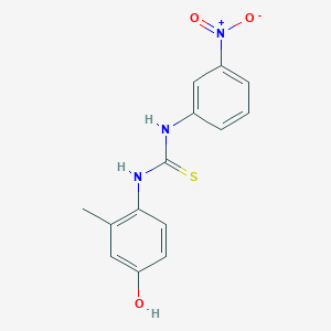 molecular formula C14H13N3O3S B4825330 N-(4-hydroxy-2-methylphenyl)-N'-(3-nitrophenyl)thiourea 