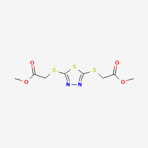 molecular formula C8H10N2O4S3 B4825350 Acetic acid, 2,2'-[1,3,4-thiadiazole-2,5-diylbis(thio)]bis-, dimethyl ester CAS No. 75646-23-0