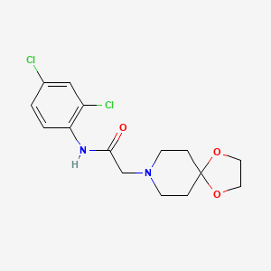 molecular formula C15H18Cl2N2O3 B4825360 N-(2,4-dichlorophenyl)-2-(1,4-dioxa-8-azaspiro[4.5]dec-8-yl)acetamide 
