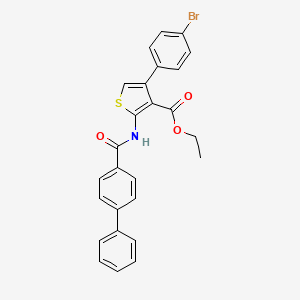molecular formula C26H20BrNO3S B4825369 Ethyl 4-(4-bromophenyl)-2-[(4-phenylbenzoyl)amino]thiophene-3-carboxylate 