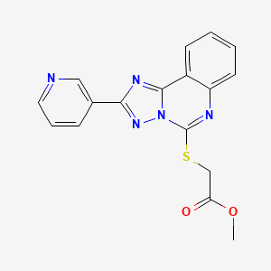 molecular formula C17H13N5O2S B4825405 Methyl [(2-pyridin-3-yl[1,2,4]triazolo[1,5-c]quinazolin-5-yl)thio]acetate 
