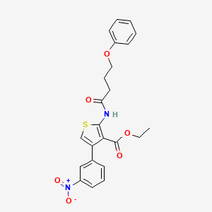 molecular formula C23H22N2O6S B4825459 ethyl 4-(3-nitrophenyl)-2-[(4-phenoxybutanoyl)amino]-3-thiophenecarboxylate 