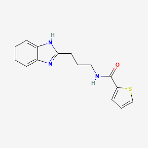 molecular formula C15H15N3OS B4825473 N-[3-(1H-benzimidazol-2-yl)propyl]thiophene-2-carboxamide 