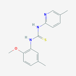 molecular formula C15H17N3OS B4825500 N-(2-methoxy-5-methylphenyl)-N'-(5-methyl-2-pyridinyl)thiourea 