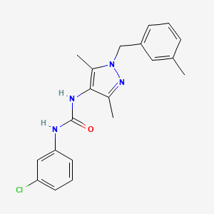 molecular formula C20H21ClN4O B4825548 N-(3-chlorophenyl)-N'-[3,5-dimethyl-1-(3-methylbenzyl)-1H-pyrazol-4-yl]urea 