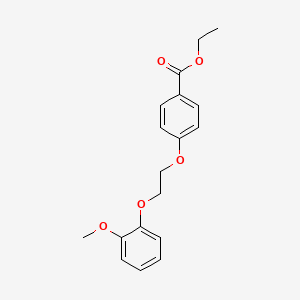 molecular formula C18H20O5 B4825551 ethyl 4-[2-(2-methoxyphenoxy)ethoxy]benzoate 