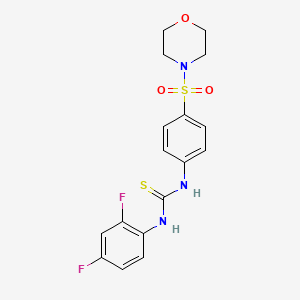 molecular formula C17H17F2N3O3S2 B4825556 N-(2,4-difluorophenyl)-N'-[4-(4-morpholinylsulfonyl)phenyl]thiourea 