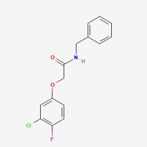 molecular formula C15H13ClFNO2 B4825604 N-benzyl-2-(3-chloro-4-fluorophenoxy)acetamide 