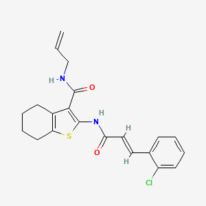 molecular formula C21H21ClN2O2S B4825614 N-allyl-2-{[3-(2-chlorophenyl)acryloyl]amino}-4,5,6,7-tetrahydro-1-benzothiophene-3-carboxamide 