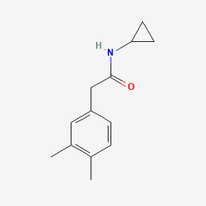 molecular formula C13H17NO B4825697 N-cyclopropyl-2-(3,4-dimethylphenyl)acetamide 