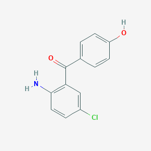 molecular formula C13H10ClNO2 B048257 Methanone, (2-amino-5-chlorophenyl)(4-hydroxyphenyl)- CAS No. 784-41-8