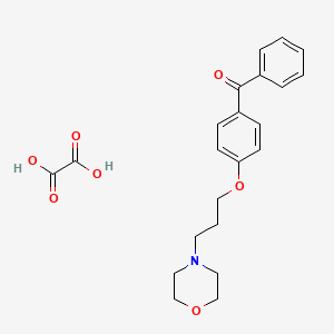 molecular formula C22H25NO7 B4825722 [4-(3-Morpholin-4-ylpropoxy)phenyl]-phenylmethanone;oxalic acid 