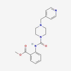 molecular formula C19H22N4O3 B4825861 METHYL 2-({[4-(4-PYRIDYLMETHYL)PIPERAZINO]CARBONYL}AMINO)BENZOATE 