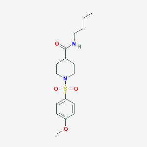 molecular formula C17H26N2O4S B4825942 N-butyl-1-(4-methoxyphenyl)sulfonylpiperidine-4-carboxamide 