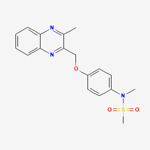 molecular formula C18H19N3O3S B4825943 N-methyl-N-{4-[(3-methyl-2-quinoxalinyl)methoxy]phenyl}methanesulfonamide 