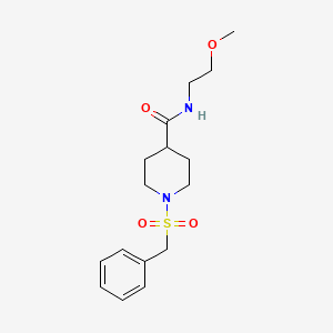 molecular formula C16H24N2O4S B4826032 N-(2-METHOXYETHYL)-1-PHENYLMETHANESULFONYLPIPERIDINE-4-CARBOXAMIDE 