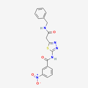 molecular formula C18H15N5O4S B4826054 N-[5-[2-(benzylamino)-2-oxoethyl]-1,3,4-thiadiazol-2-yl]-3-nitrobenzamide 