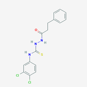 molecular formula C16H15Cl2N3OS B4826077 N-(3,4-dichlorophenyl)-2-(3-phenylpropanoyl)hydrazinecarbothioamide 