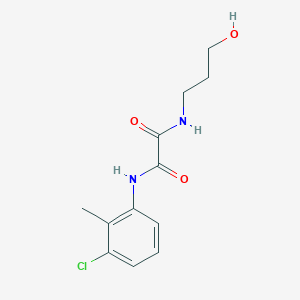 molecular formula C12H15ClN2O3 B4826082 N-(3-chloro-2-methylphenyl)-N'-(3-hydroxypropyl)ethanediamide 