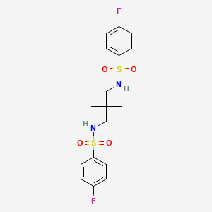 molecular formula C17H20F2N2O4S2 B4826110 N,N'-(2,2-DIMETHYL-1,3-PROPANEDIYL)BIS(4-FLUOROBENZENESULFONAMIDE) 