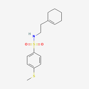 molecular formula C15H21NO2S2 B4826181 N-[2-(1-cyclohexen-1-yl)ethyl]-4-(methylthio)benzenesulfonamide 