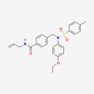 molecular formula C26H28N2O4S B4826203 N-allyl-4-({(4-ethoxyphenyl)[(4-methylphenyl)sulfonyl]amino}methyl)benzamide 