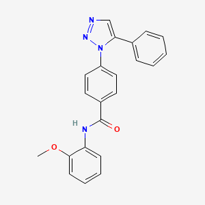 molecular formula C22H18N4O2 B4826256 N-(2-methoxyphenyl)-4-(5-phenyl-1H-1,2,3-triazol-1-yl)benzamide 