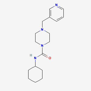 molecular formula C17H26N4O B4826257 N-CYCLOHEXYL-4-[(PYRIDIN-3-YL)METHYL]PIPERAZINE-1-CARBOXAMIDE 