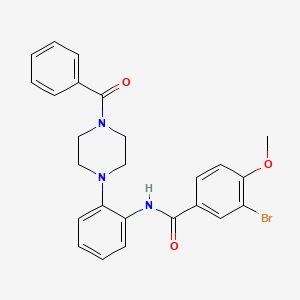 molecular formula C25H24BrN3O3 B4826290 N-[2-(4-benzoyl-1-piperazinyl)phenyl]-3-bromo-4-methoxybenzamide 