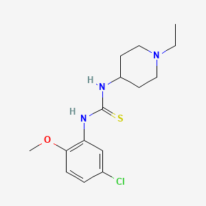 molecular formula C15H22ClN3OS B4826493 N-(5-chloro-2-methoxyphenyl)-N'-(1-ethyl-4-piperidinyl)thiourea 