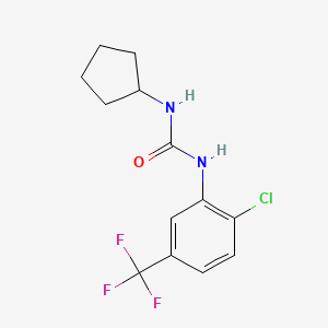 molecular formula C13H14ClF3N2O B4826514 N-[2-chloro-5-(trifluoromethyl)phenyl]-N'-cyclopentylurea 