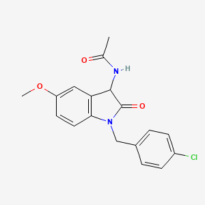 molecular formula C18H17ClN2O3 B4826558 N-[1-(4-chlorobenzyl)-5-methoxy-2-oxo-2,3-dihydro-1H-indol-3-yl]acetamide 