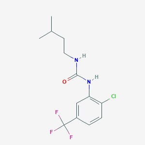molecular formula C13H16ClF3N2O B4826860 N-[2-CHLORO-5-(TRIFLUOROMETHYL)PHENYL]-N'-ISOPENTYLUREA 