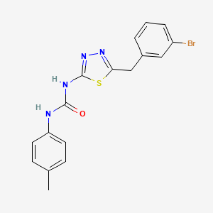 molecular formula C17H15BrN4OS B4826929 N-[5-(3-bromobenzyl)-1,3,4-thiadiazol-2-yl]-N'-(4-methylphenyl)urea 