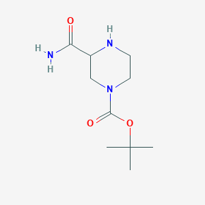 molecular formula C10H19N3O3 B048270 1-Boc-3-Carbamoylpiperazine CAS No. 112257-24-6