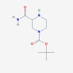 molecular formula C10H19N3O3 B048270 叔丁基 3-氨基甲酰哌嗪-1-羧酸酯 CAS No. 112257-24-6