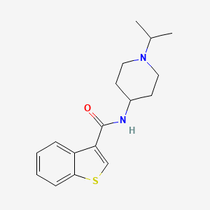 molecular formula C17H22N2OS B4827257 N-[1-(propan-2-yl)piperidin-4-yl]-1-benzothiophene-3-carboxamide 