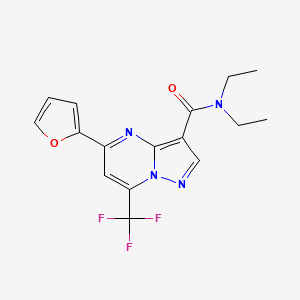 molecular formula C16H15F3N4O2 B4827285 N,N-diethyl-5-(2-furyl)-7-(trifluoromethyl)pyrazolo[1,5-a]pyrimidine-3-carboxamide 