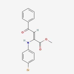 molecular formula C17H14BrNO3 B4827329 methyl 2-[(4-bromophenyl)amino]-4-oxo-4-phenyl-2-butenoate 