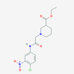 molecular formula C16H20ClN3O5 B4827438 ethyl 1-{2-[(4-chloro-3-nitrophenyl)amino]-2-oxoethyl}-3-piperidinecarboxylate 