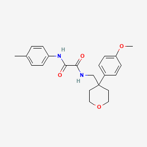 molecular formula C22H26N2O4 B4827470 N-{[4-(4-methoxyphenyl)tetrahydro-2H-pyran-4-yl]methyl}-N'-(4-methylphenyl)ethanediamide 
