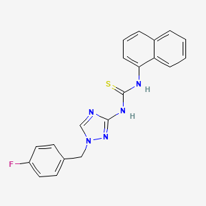 molecular formula C20H16FN5S B4827476 N-[1-(4-fluorobenzyl)-1H-1,2,4-triazol-3-yl]-N'-1-naphthylthiourea 