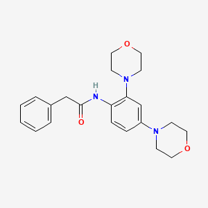 molecular formula C22H27N3O3 B4828290 N-(2,4-di-4-morpholinylphenyl)-2-phenylacetamide 